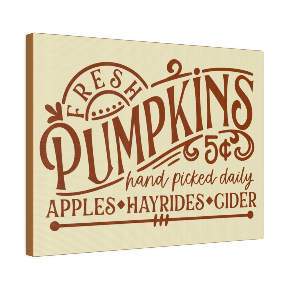 Fresh Pumpkins Canvas 16x12